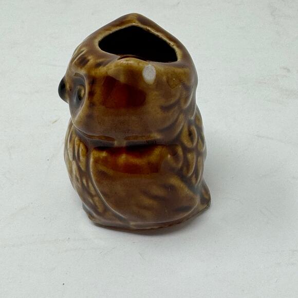 Owl toothpick holder ceramic - Picture 8 of 9